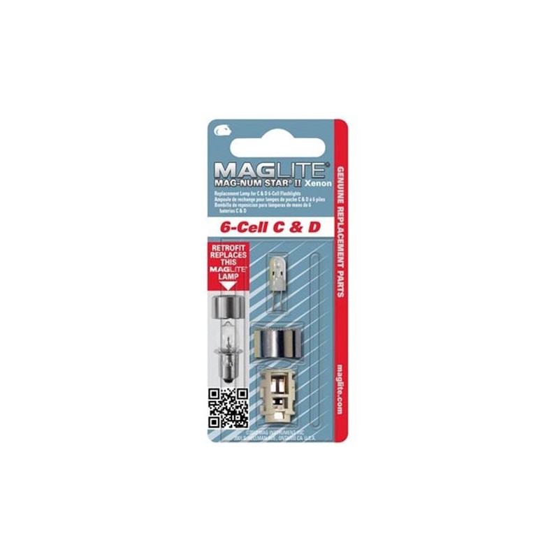 Maglite Ampoule de rechange LMXA601 Mag-Num Star Xenon ( pour lampes torche 6 piles C & D)