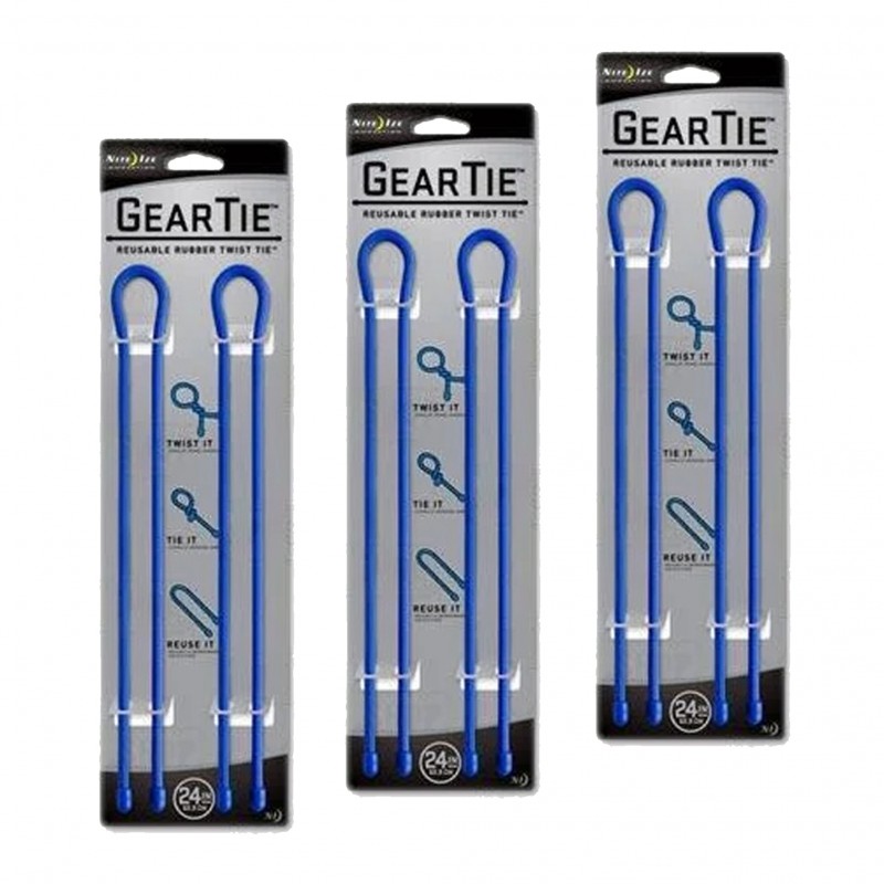 Nite Ize Lot de 3 Knot Bone Gear polyvalents 2 pcs. (60,96 cm) - bleu