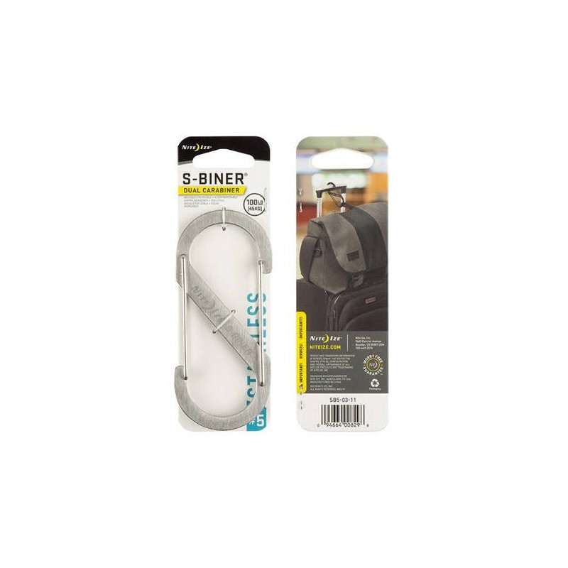 Nite Ize Mousqueton S-Biner 5 - Acier inoxydable