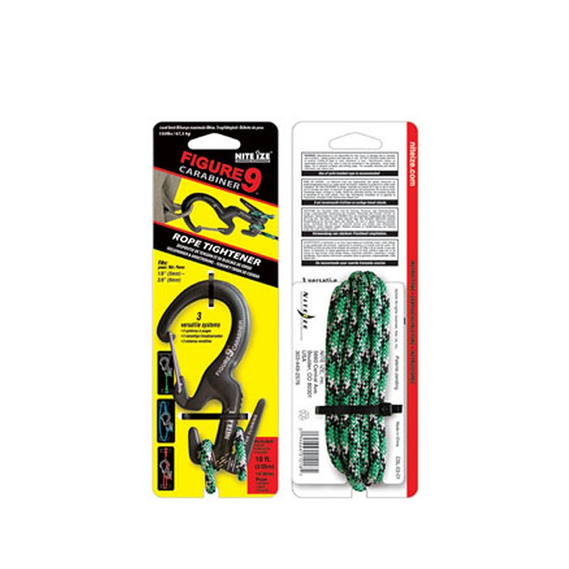 Nite Ize Mousqueton Figure 9 avec corde