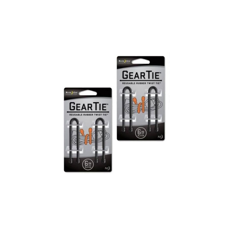 Nite Ize Lot de 2 Knot Bone Gear polyvalents 2 pcs. (15,24 cm) - noir
