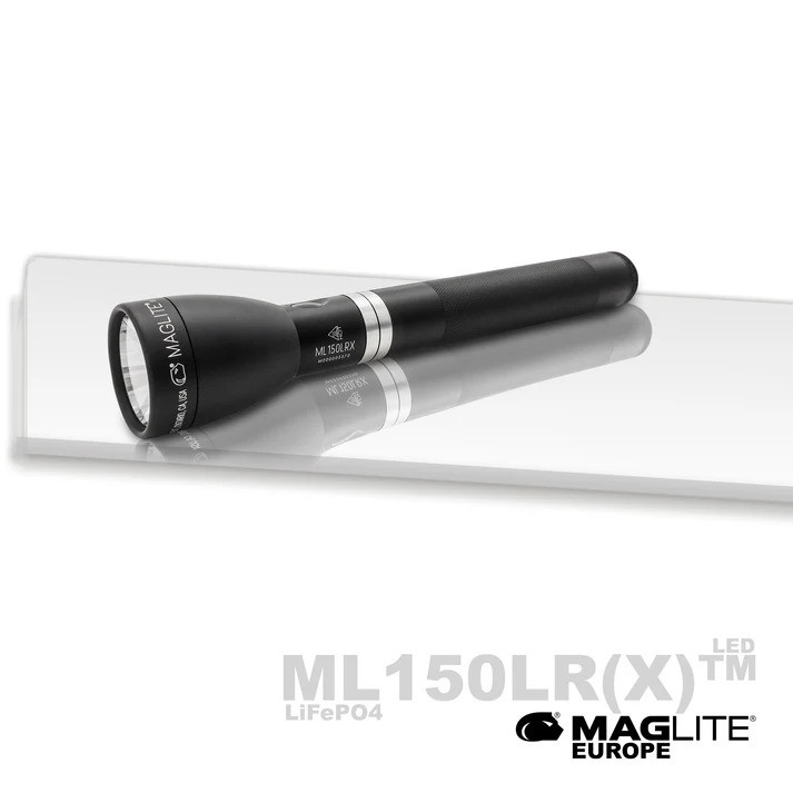 Maglite Lampe Torche LED ML150LRX - Rechargeable - Ultra Puissante - 1082 LUMENS - PROFESSIONNELLE - Livrée en coffret - Noir Mat
